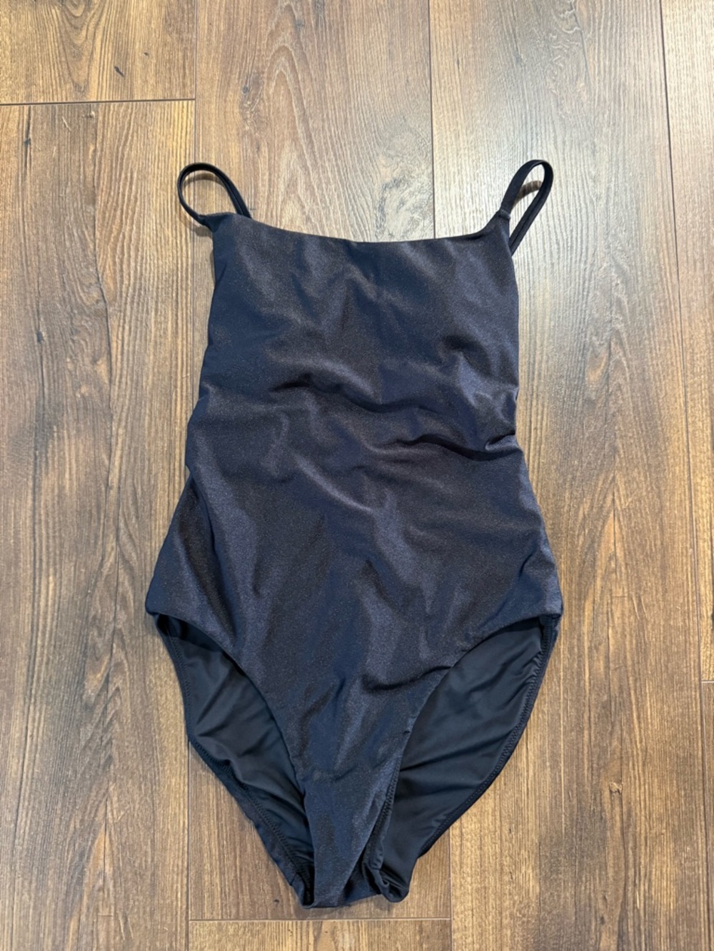 Love & Sports Women XS 0-2 Shimmer Scoop Neck One-Piece Swimsuit Adjustable